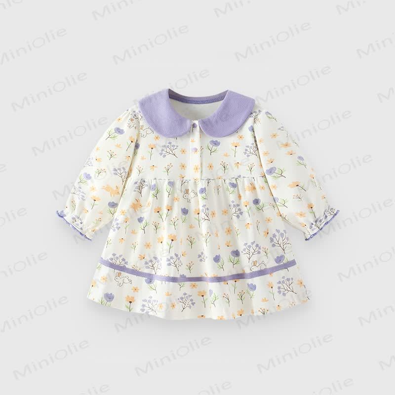 Vestito con fiori e animali per bambina - Fiore viola - 8 anni - image 6