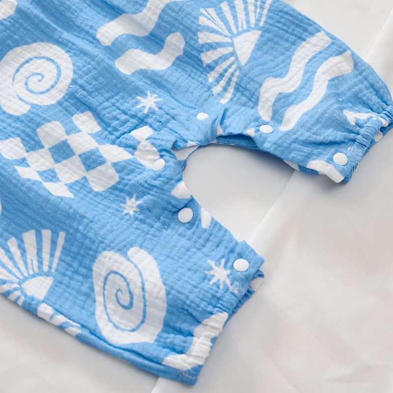 Tutina per neonato con stampa marina e cappellino - image 5