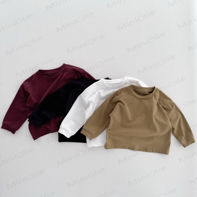 Maglietta casual tinta unita per bambini - image 3