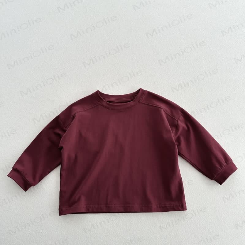Maglietta casual tinta unita per bambini - Rosso - 8 anni - image 10