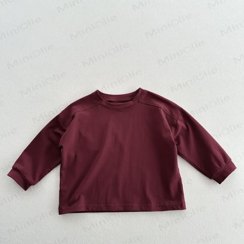 Maglietta casual tinta unita per bambini - Rosso - 8 anni - image 10