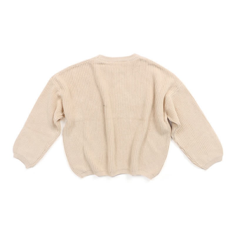 Maglione caldo tinta unita per neonati e bambini - image 3