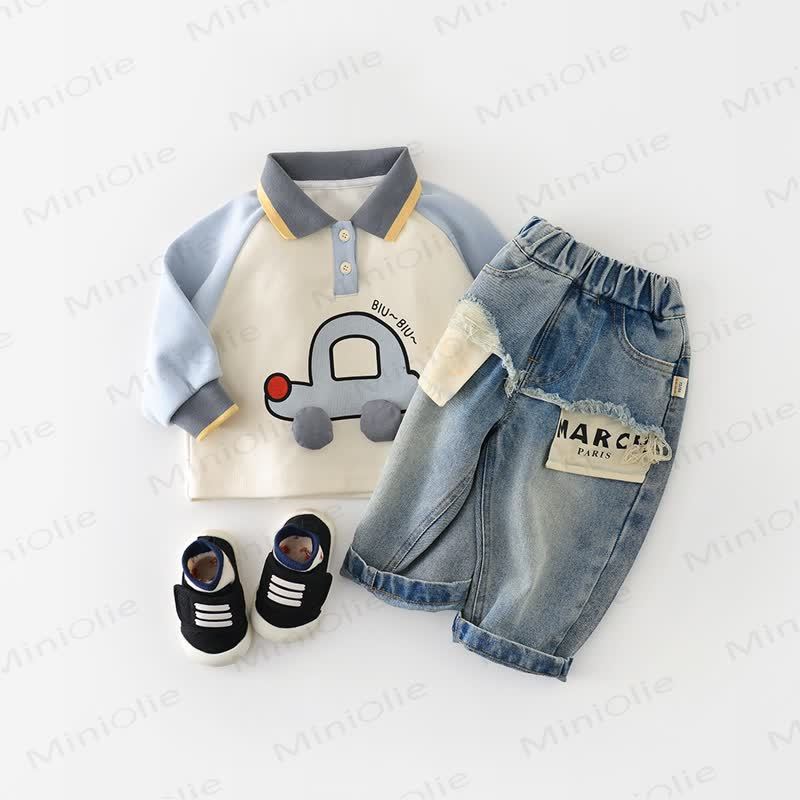 Pantaloni in denim per neonati e bambini MARCH PARIS - image 4