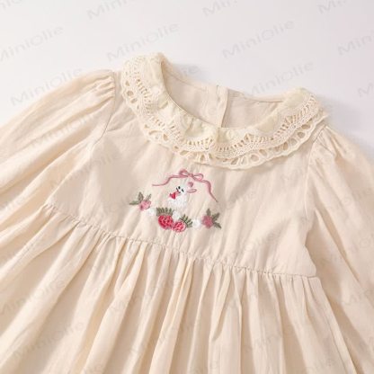 Vestito dolce con fiocco di fragole e coniglietto per bambini - image 14