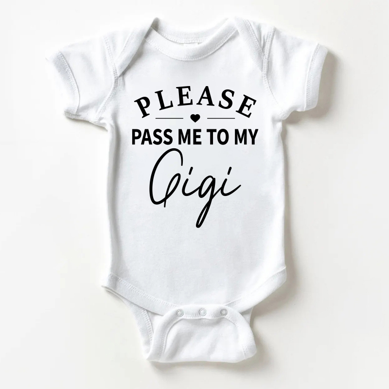 PER FAVORE PASSAMI ALLA MIA GIGI Baby Body bianco con slogan - Bianco - 18-24 mesi - image 1