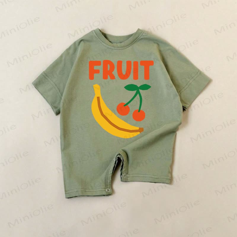 Tutina per neonati con frutta, banana e ciliegia - Verde - 18-24 mesi - image 1