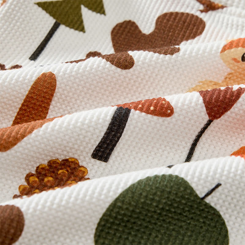 Set di 2 pezzi con stampa di waffle raffigurante una volpe, un cervo, un fungo o una zucca. - image 6