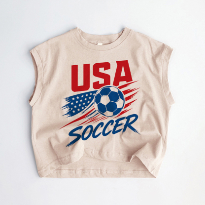 Canotta kaki per neonati e bambini USA SOCCER - Cachi - 3-5T - image 1