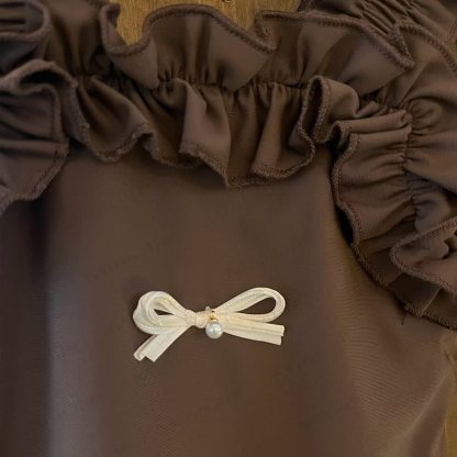 Costume da bagno per bambina con volant e fiocco. - image 5