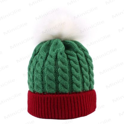 Berretto natalizio lavorato a maglia Baby Plush Twist - Verde e rosso - 1-4T - image 4