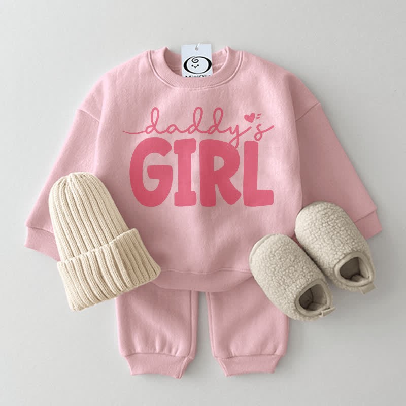 Set da 2 pezzi con slogan per neonati DADDY'S GIRL - Rosa - 2-3T - image 2
