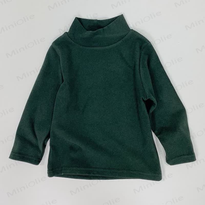 Maglietta a collo alto tinta unita per bambini - Verde scuro - 8 anni - image 4