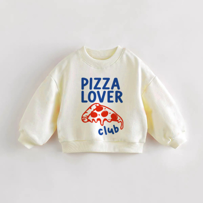 Felpa color crema per neonati e bambini piccoli del PIZZA LOVER CLUB - Crema - 3-5T - image 1