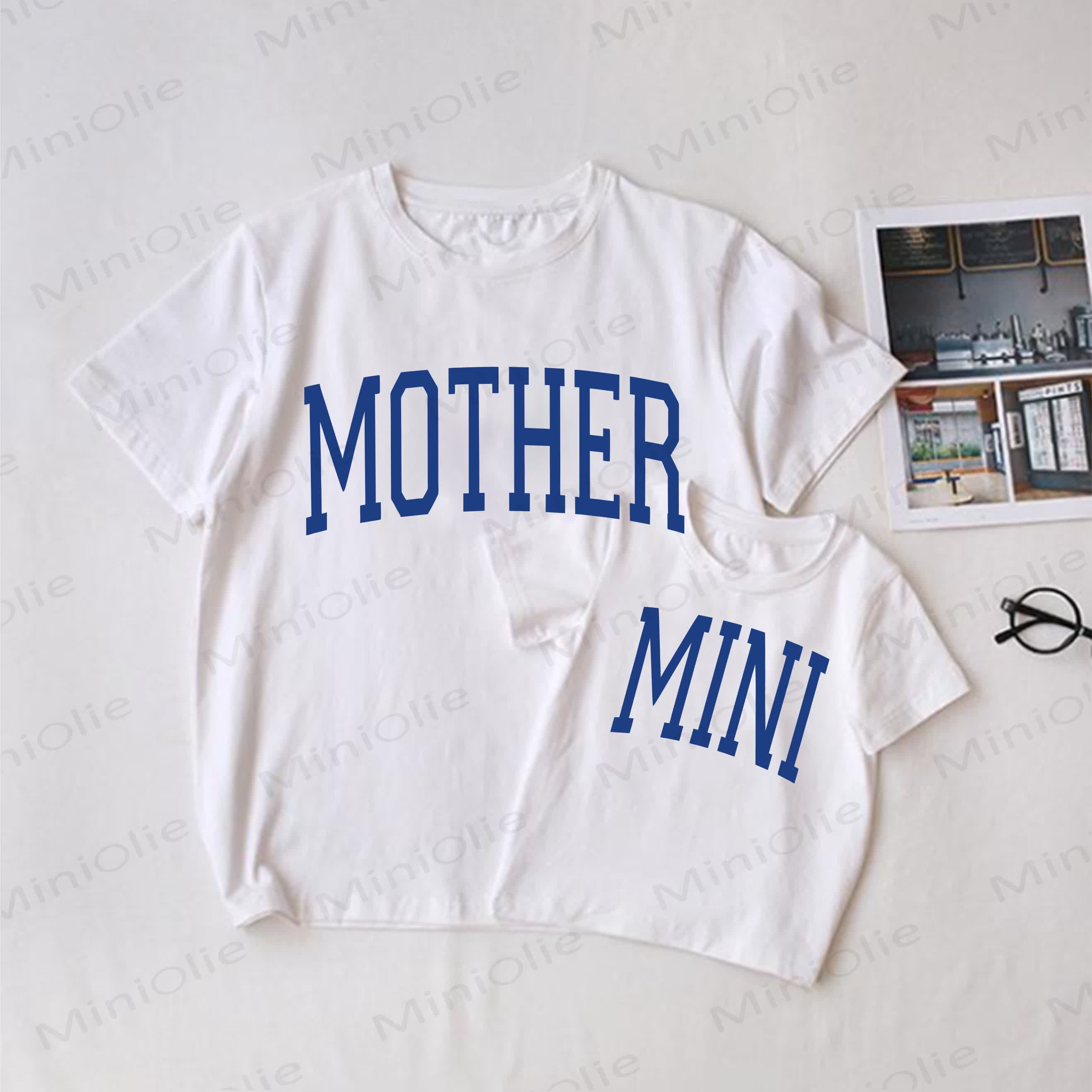 Maglietta coordinata MOTHER MINI bianca con slogan per la famiglia - Bianco - T-shirt da adulto: XL - image 1