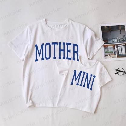 Maglietta coordinata MOTHER MINI bianca con slogan per la famiglia - Bianco - T-shirt da adulto: XL - image 1