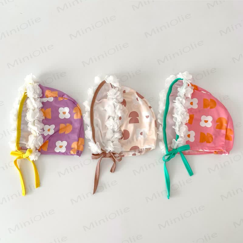 Costume da bagno intero/due pezzi per bambina con cappello - image 2