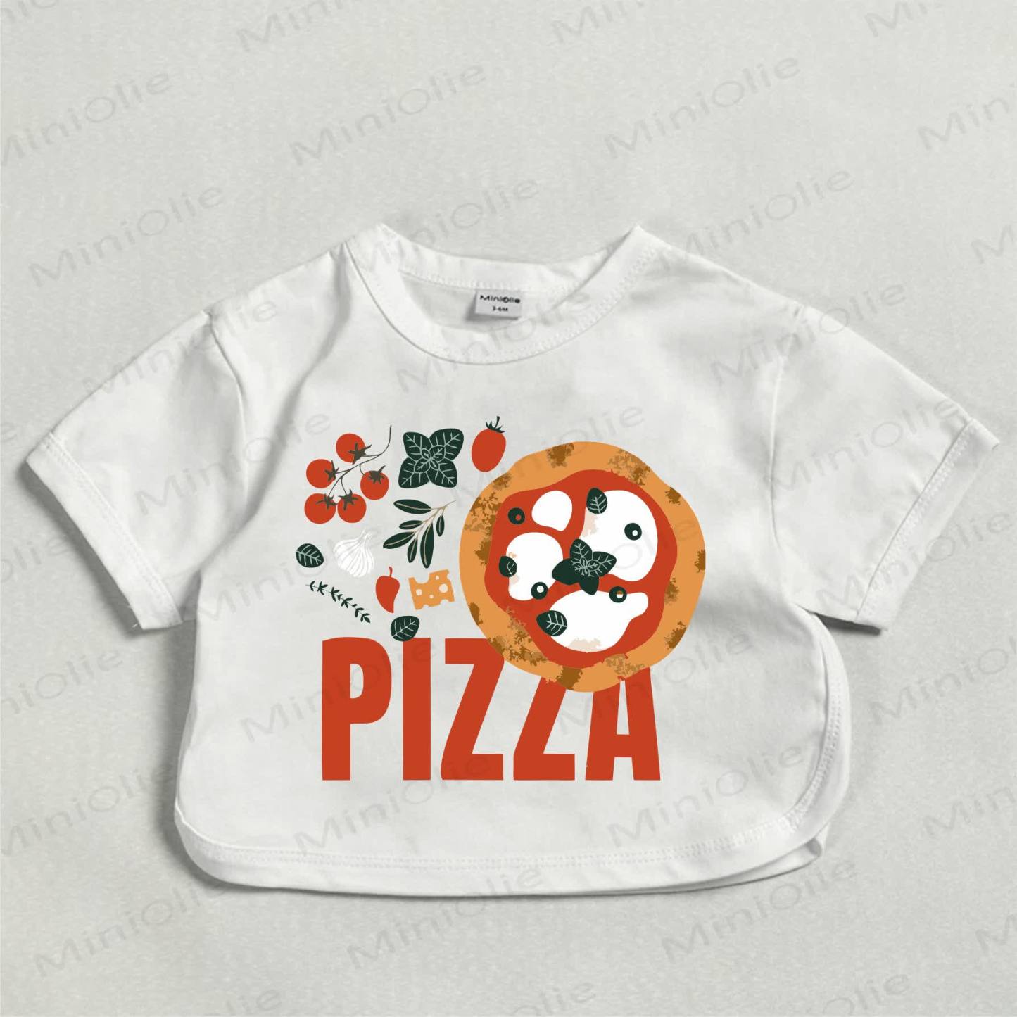 T-shirt bianca con stampa pizza PIZZA Baby - Bianco - 18-24 mesi - image 1