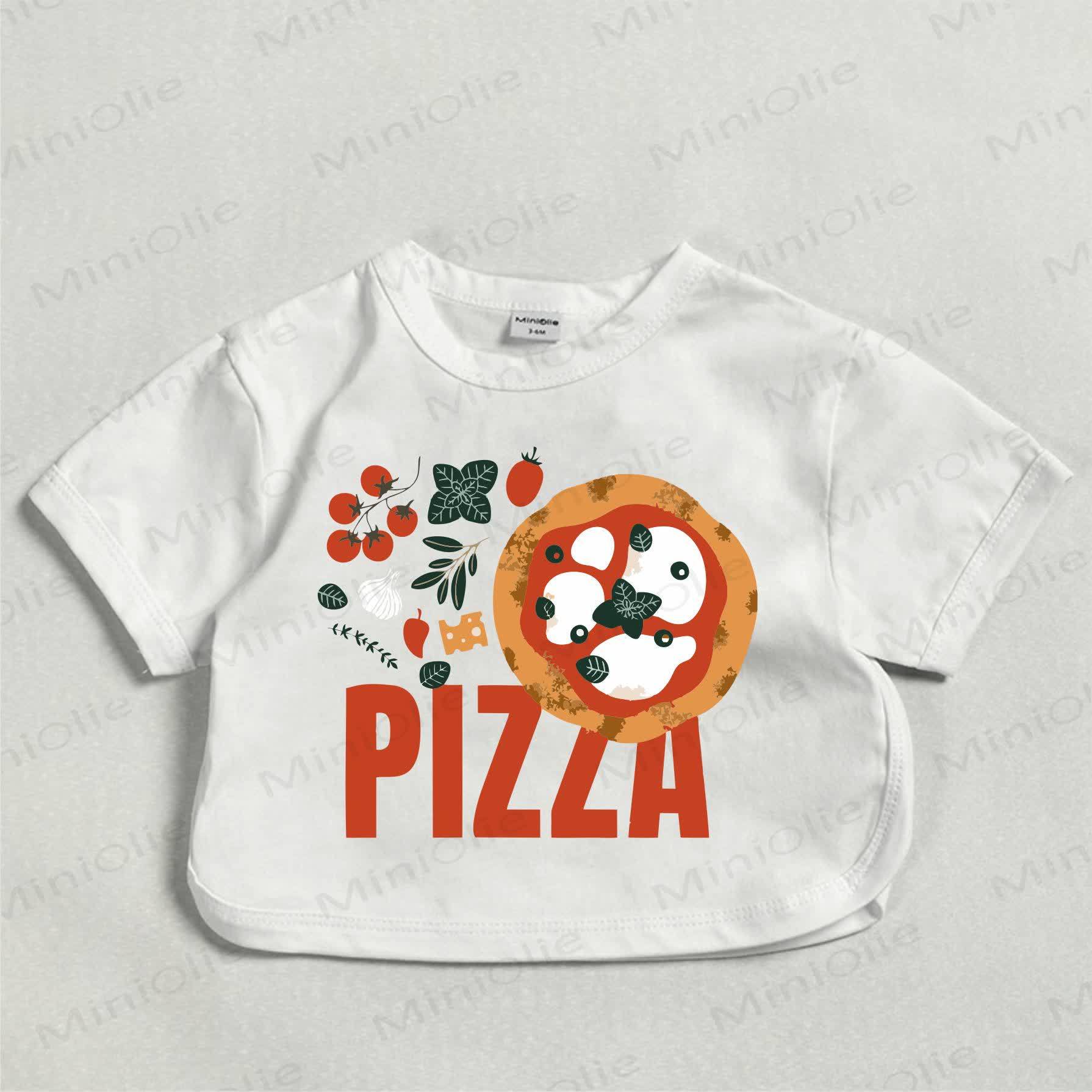 T-shirt bianca con stampa pizza PIZZA Baby - Bianco - 18-24 mesi - image 1