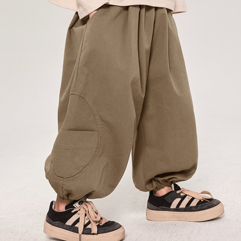 Pantaloni da jogging larghi per bambini piccoli, con design semplice - image 10