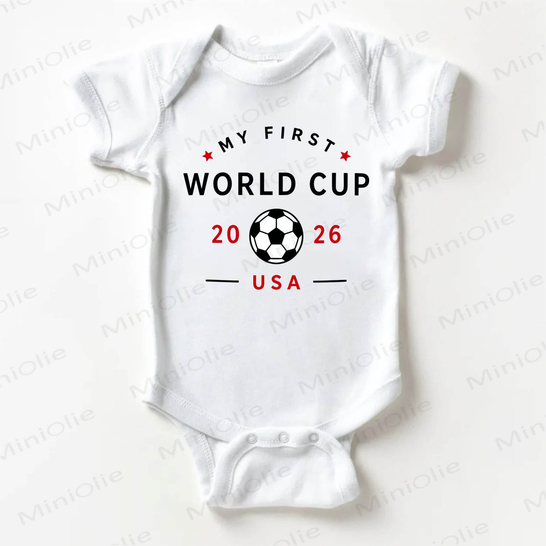 IL MIO PRIMO MONDIALE 2026 USA Body bianco per neonati con stampa di calcio - Bianco - 18-24 mesi - image 1