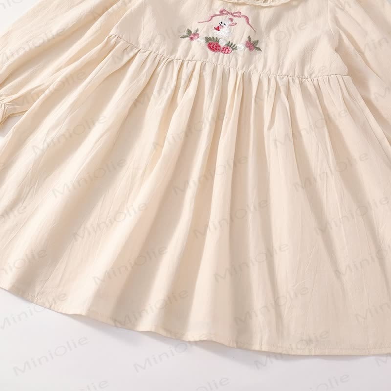 Vestito dolce con fiocco di fragole e coniglietto per bambini - image 18
