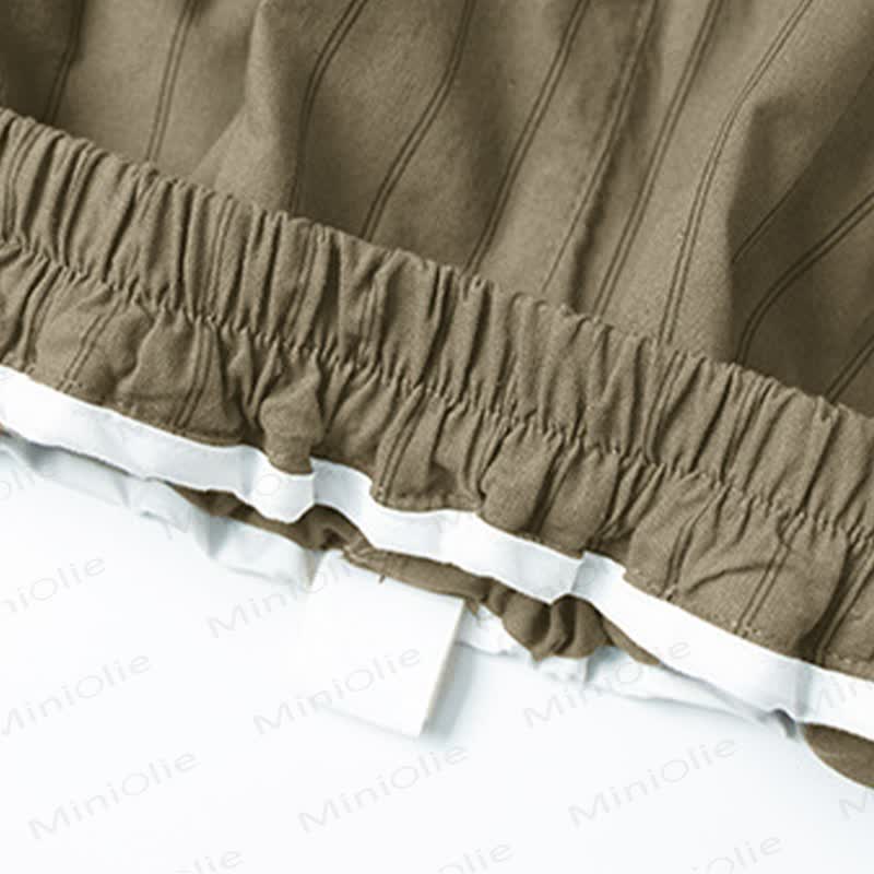 Completo da bambino composto da maglietta a righe e pantaloncini in cotone. - image 7