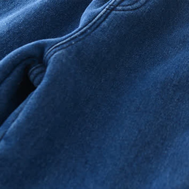 Pantaloni foderati in pile di cervo denim per neonati di NATALE - image 6