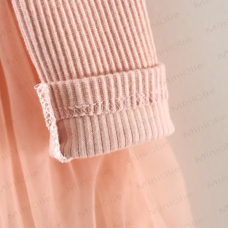 Vestito in rete con cuciture a fiori per neonati - image 8