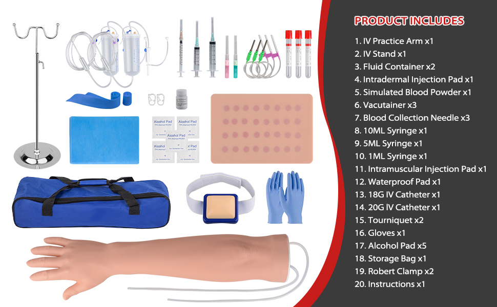 The Package Contents of Injection Practice Kit