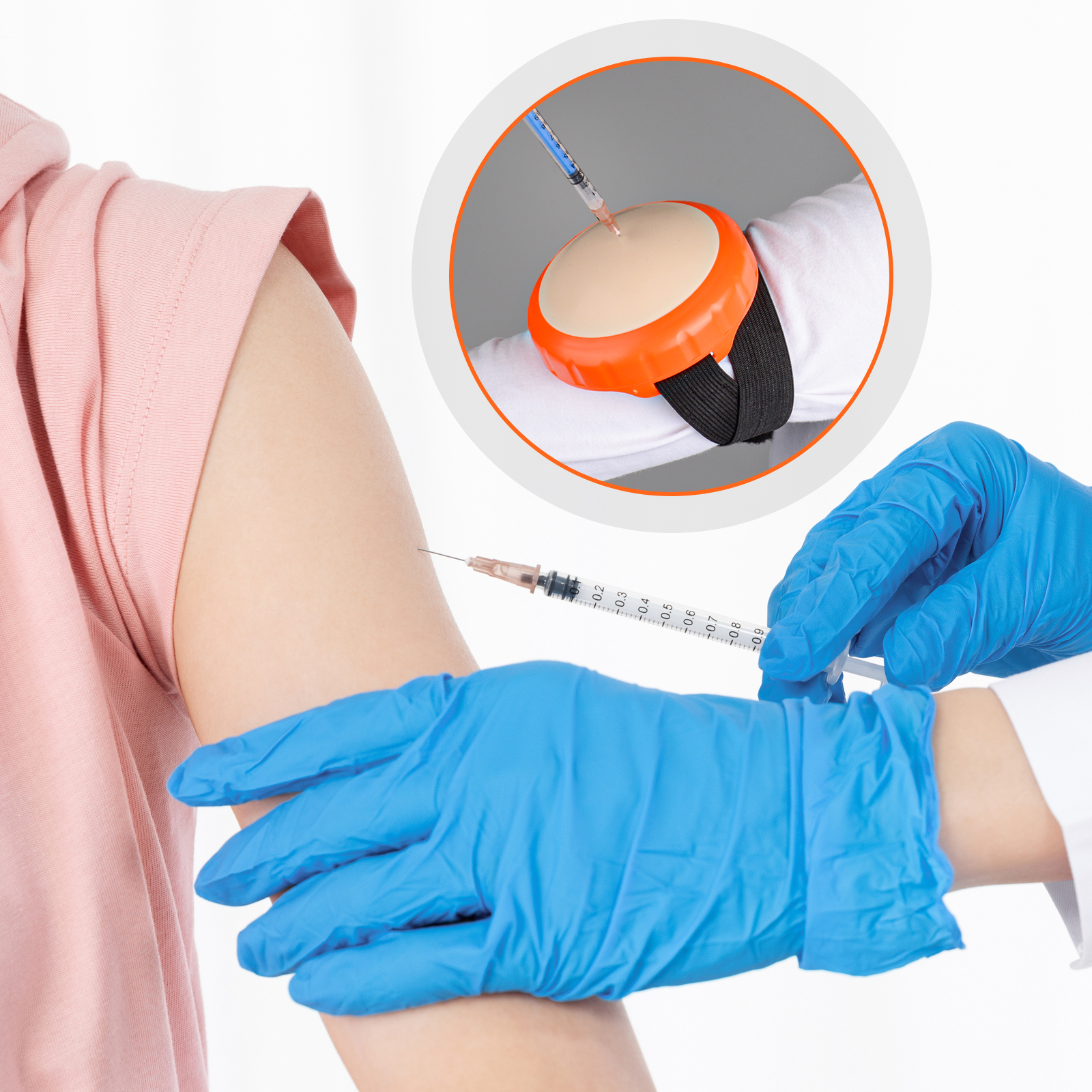 Wearable Nurse IM and SQ Injection Practice Pad