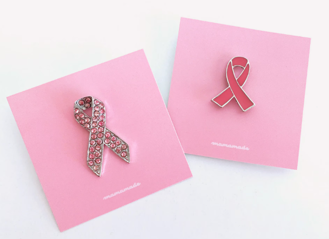 Breast Cancer Awareness Ribbon Pins & Badges