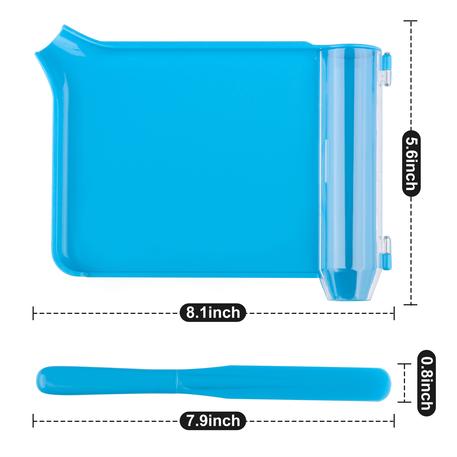 The Size Inof Pill Counting Tray and Spatula