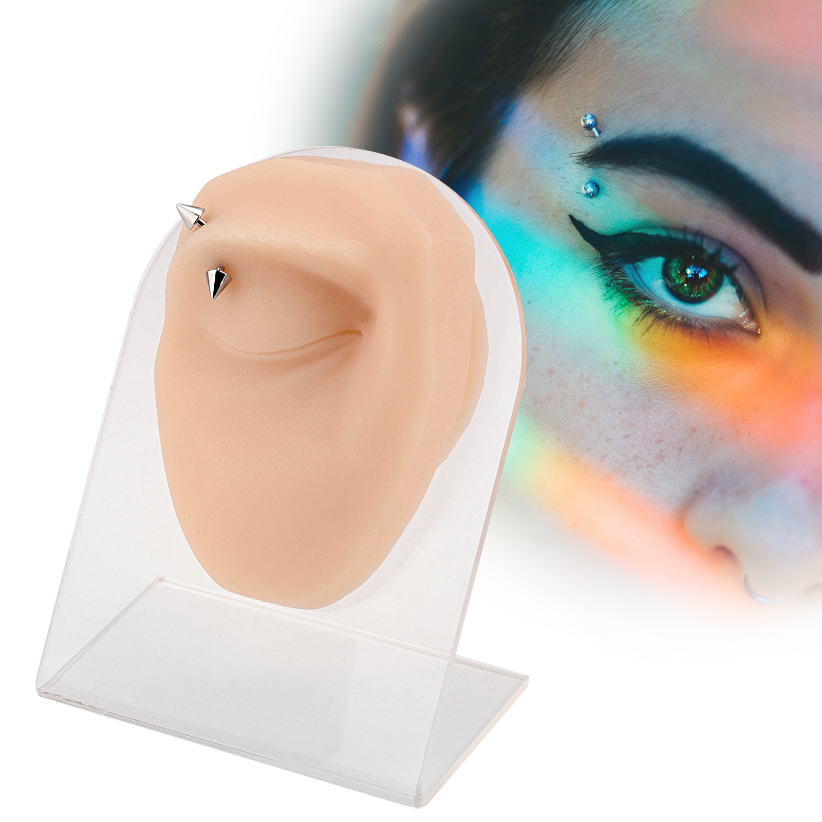Silicone Eye Piercing Model, Left & Right