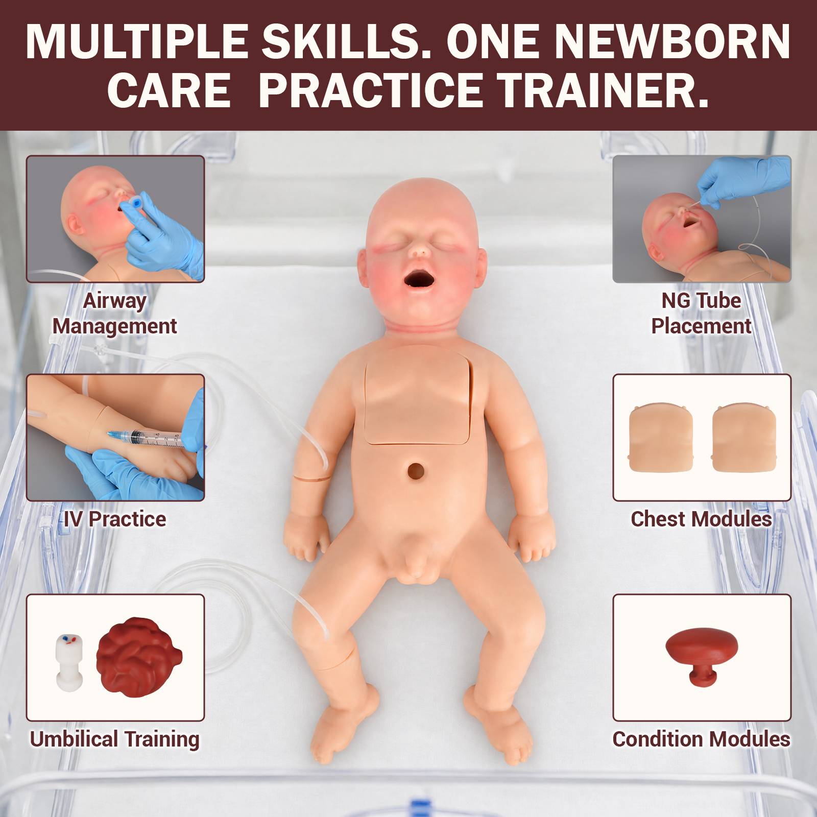Newborn Nursing Manikin for Clinical Skills Training
