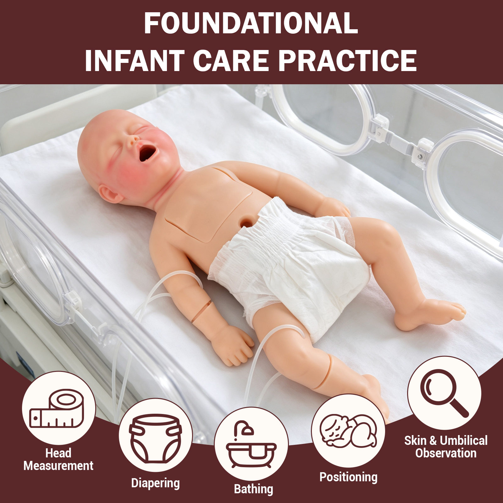 Newborn Nursing Manikin for Clinical Skills Training