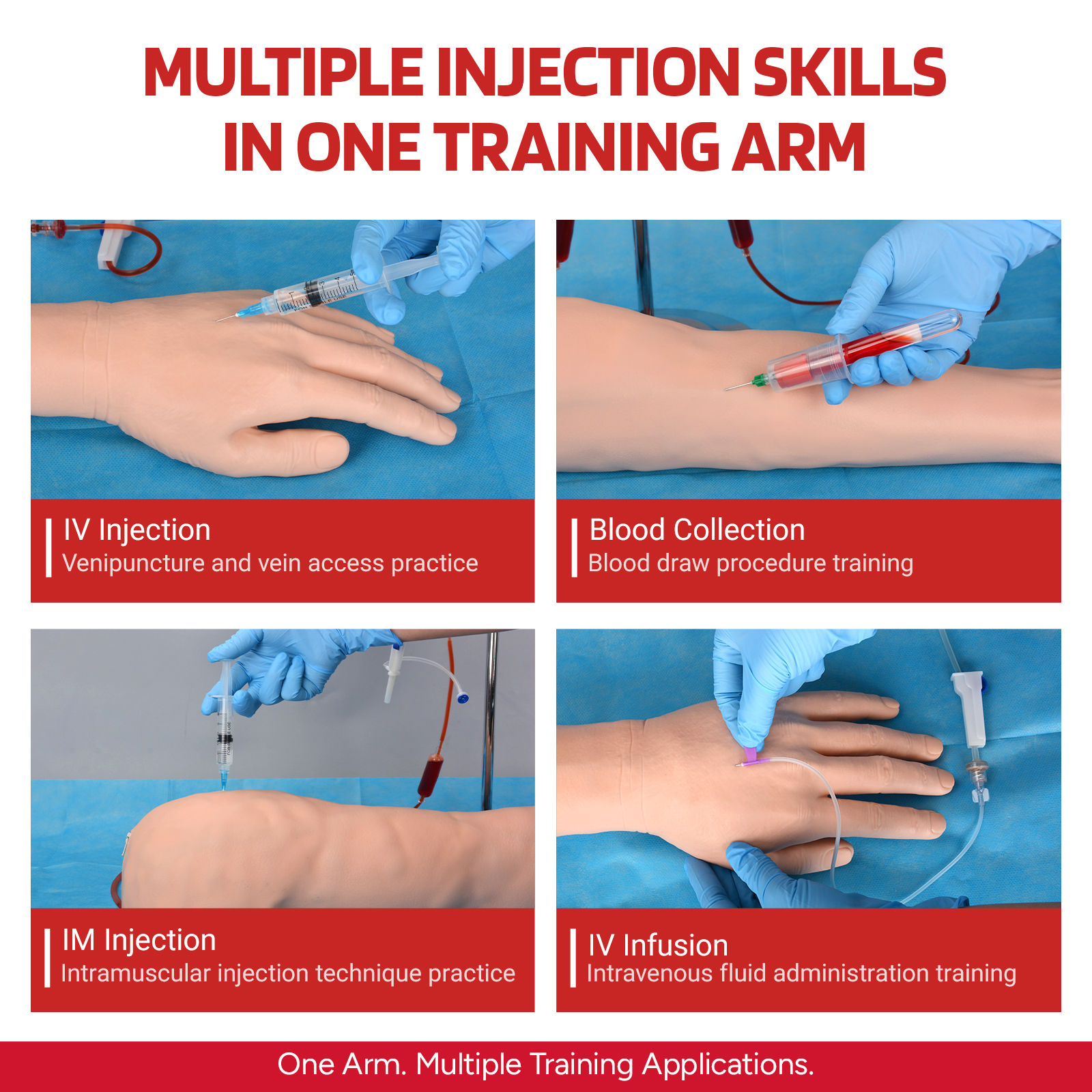 Phlebotomy Practice Kit with IV & IM Practice Arm
