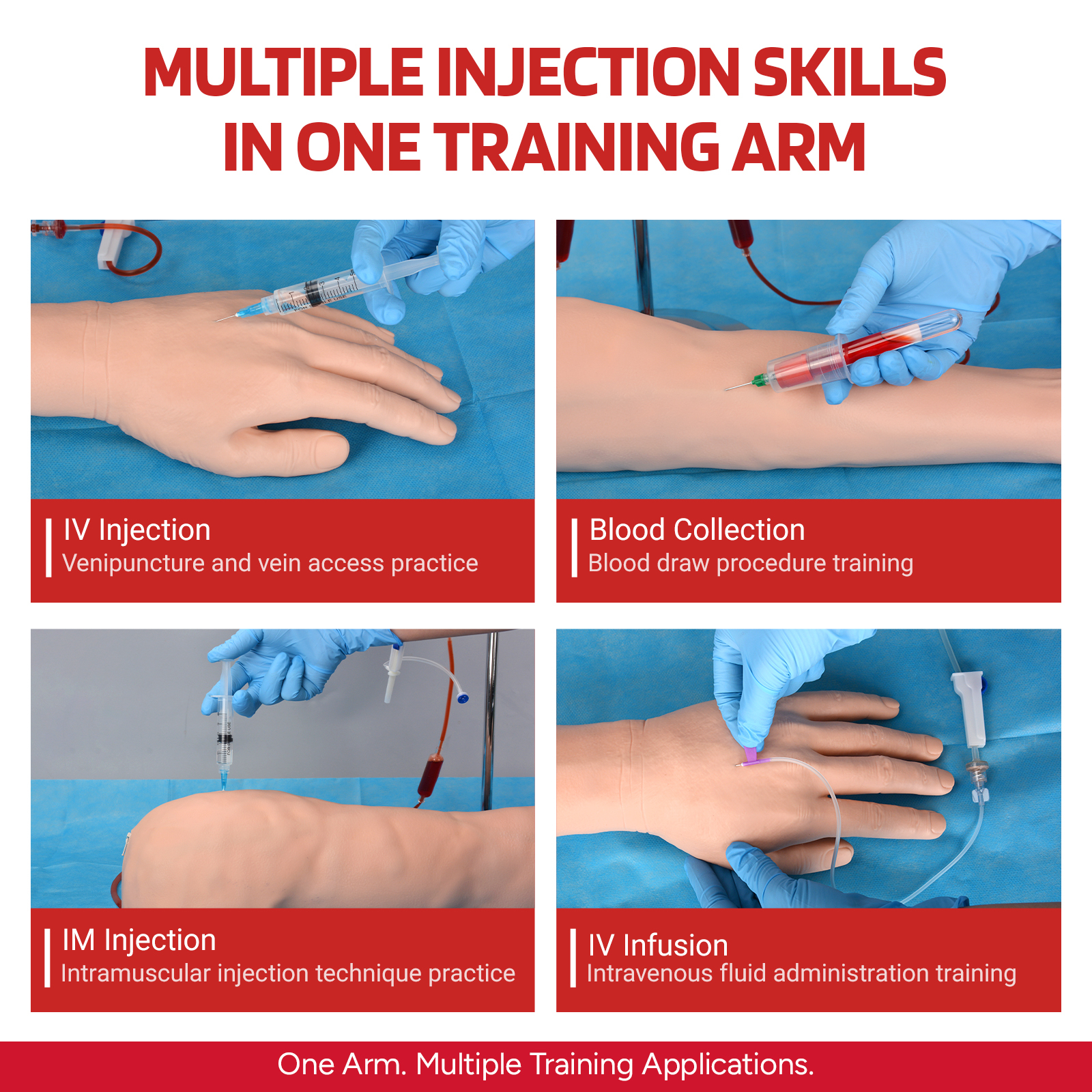 Phlebotomy Practice Kit with IV & IM Practice Arm