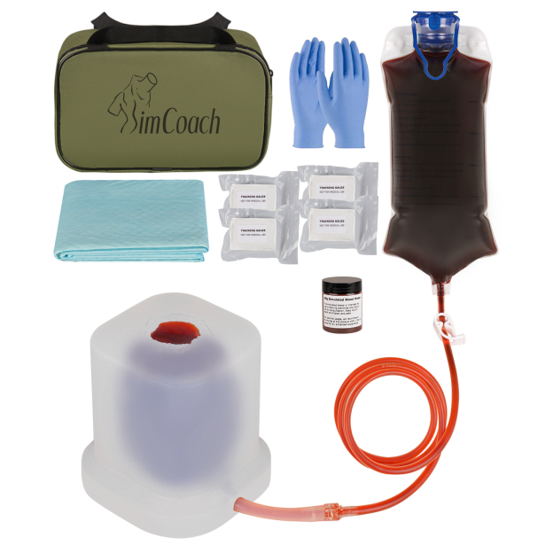 SimCoach Transparent Wound Packing Trainer Kit, Silicone Training Model for Education Demonstration Only, 0.22in