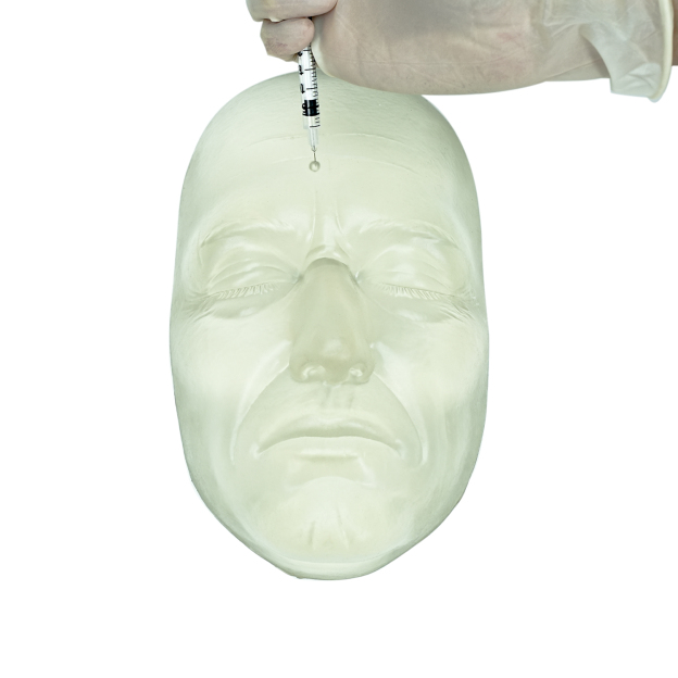 Clear Full-Face Botox Injection Training Mannequin