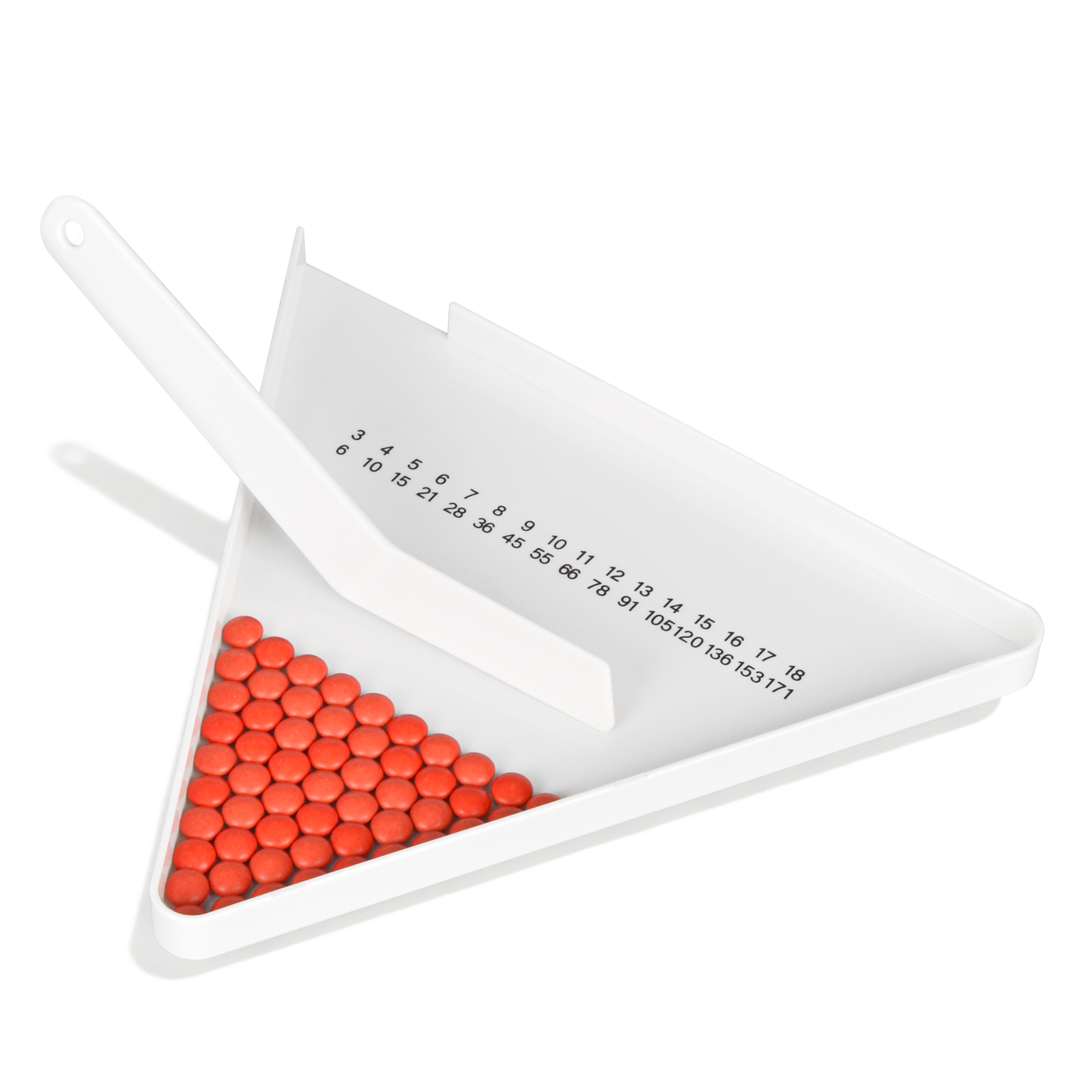 White Triangle Pill Counting Tray