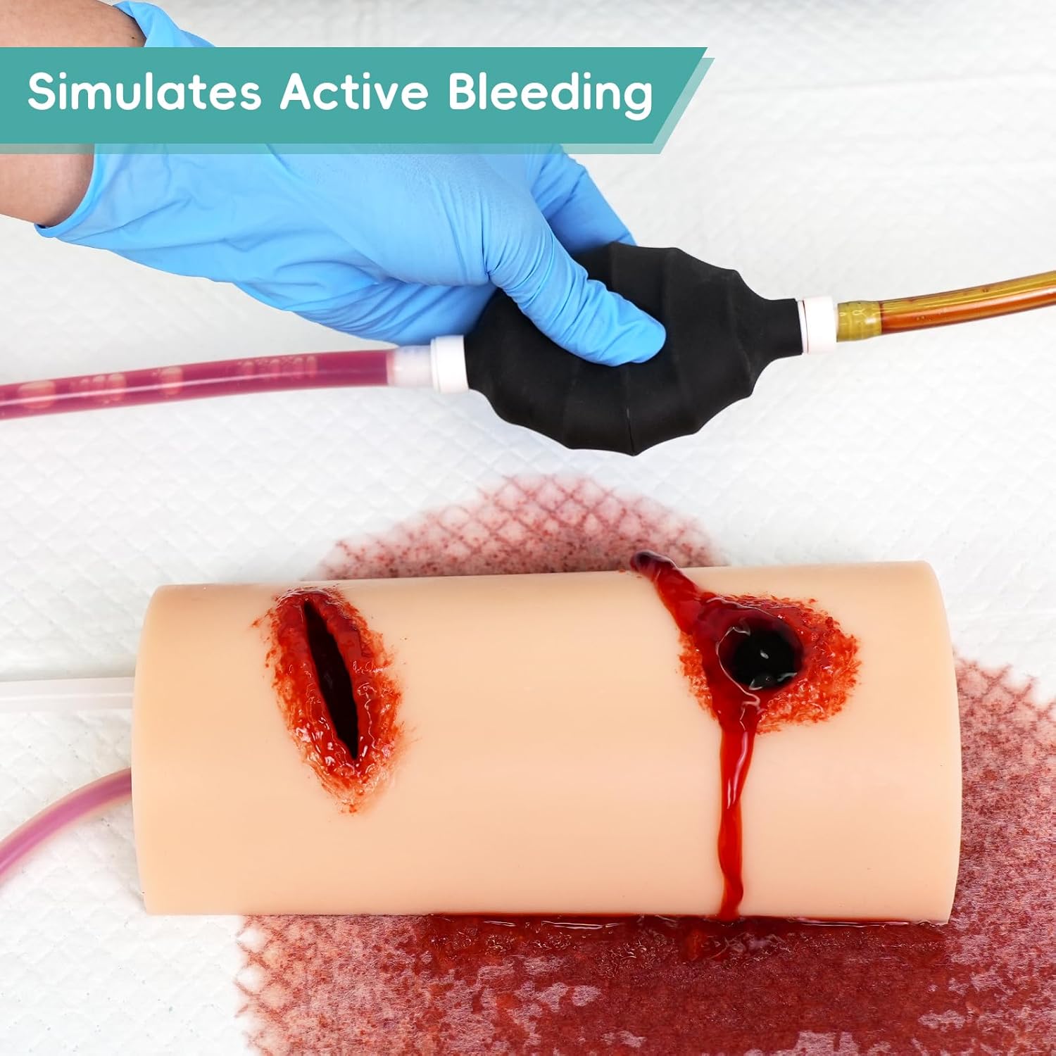 Stop The Bleed Trainer Showing Active Blood Flow