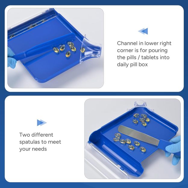 Large Pill Counting Tray with 2 Types Spatula