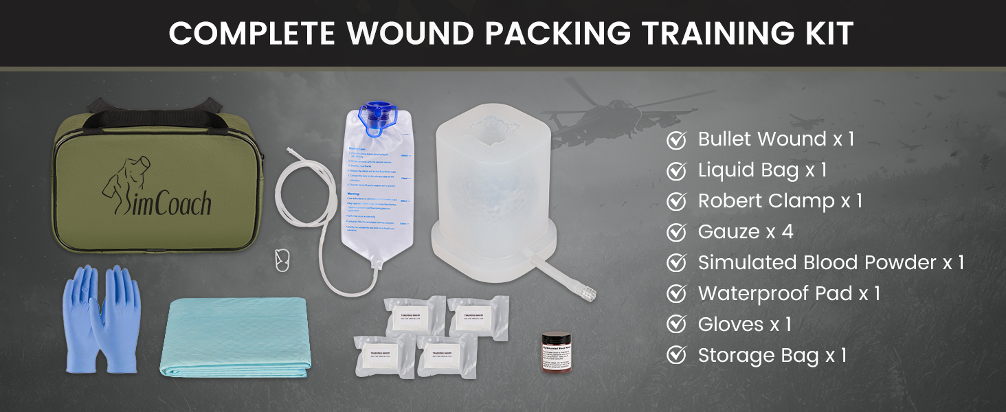 Wound Packing Training Kit Full Training Accessories