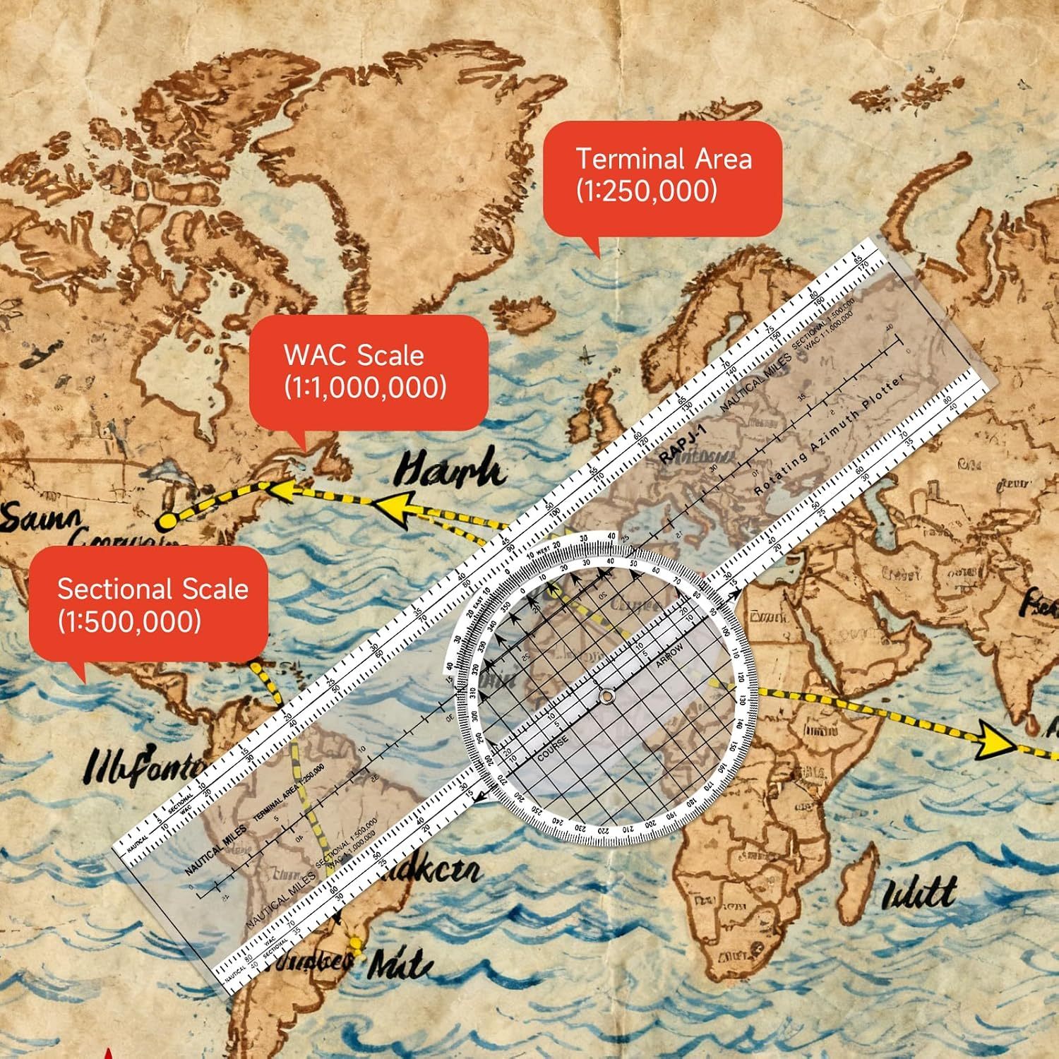 Sectional Chart Plotter For Pilot Training Practice