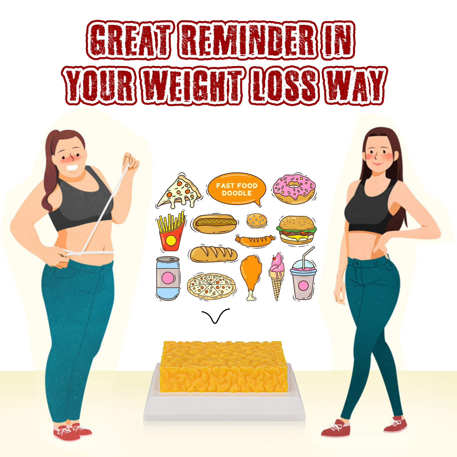 1 lb Body Fat Replica, Brick-shaped