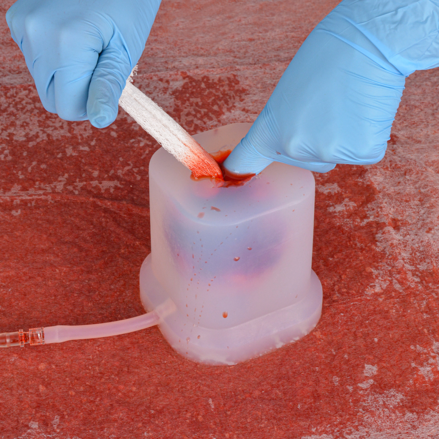 SimCoach Transparent Wound Packing Trainer Kit, Silicone Training Model for Education Demonstration Only, 0.22in