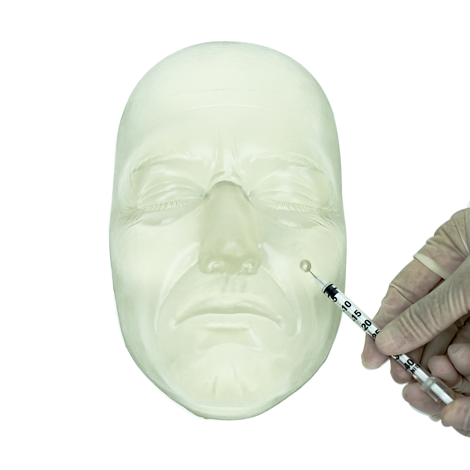 Clear Full-Face Botox Injection Training Mannequin
