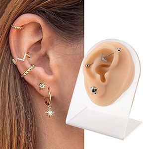 Body Piercing Training Kit with 13 Pcs Models