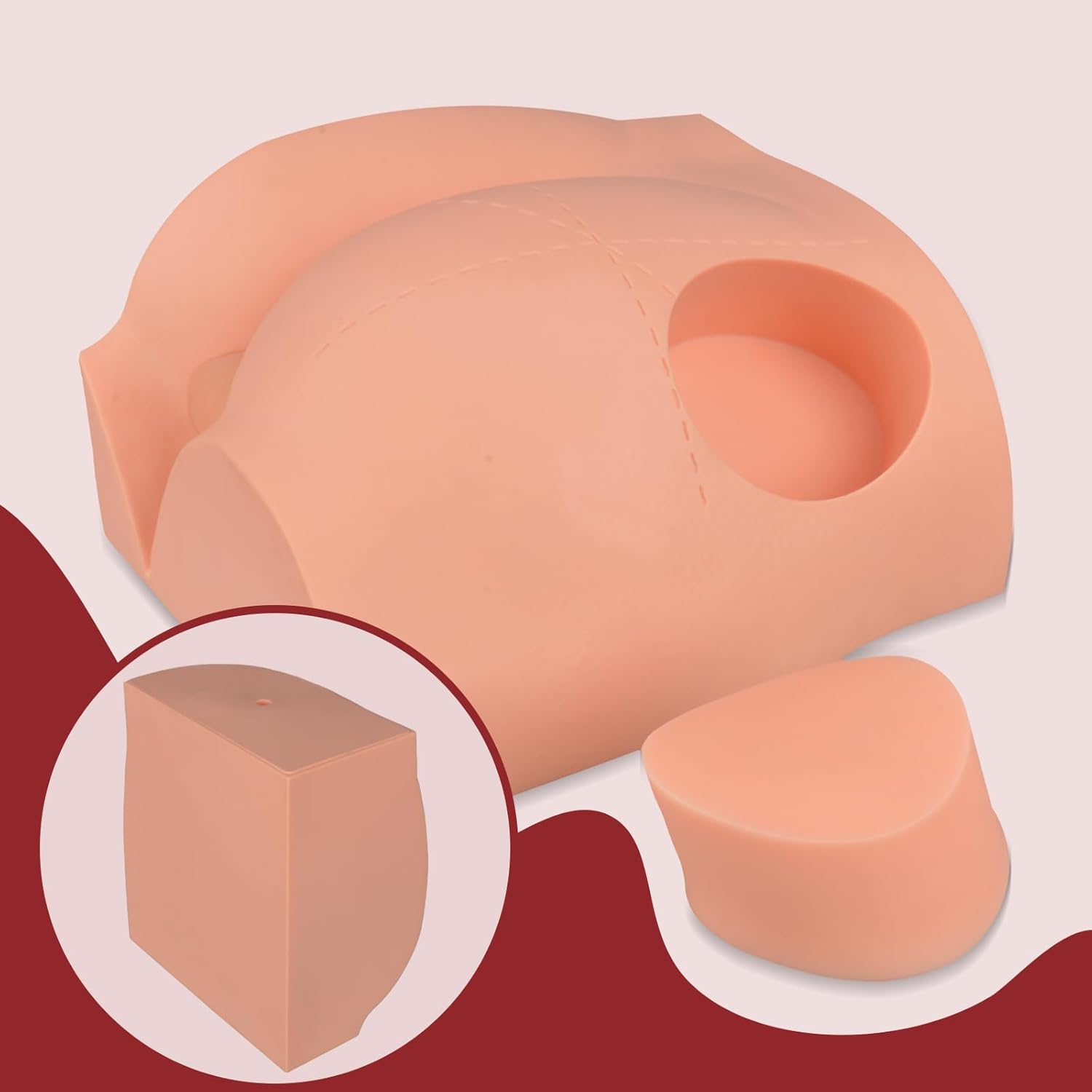 Gluteal IM Injection Trainer Supporting Repeated Needle Insertions