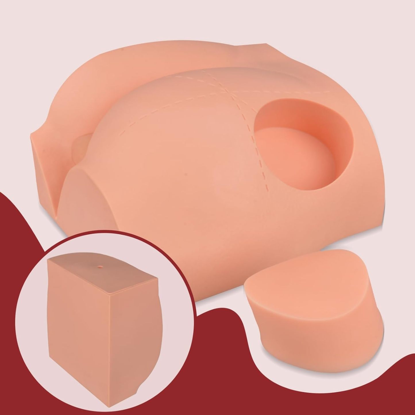 Gluteal IM Injection Trainer Supporting Repeated Needle Insertions